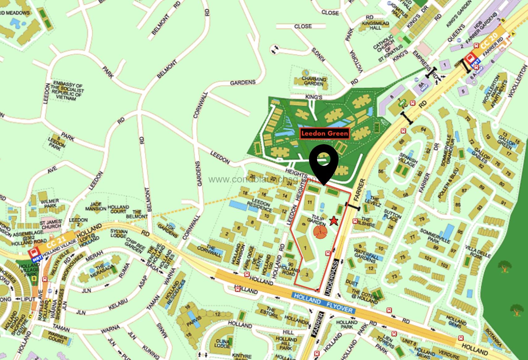 Leedon-Green location Leedon-Green location